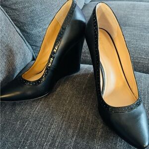 BCBG Generation Black Wedge Heels